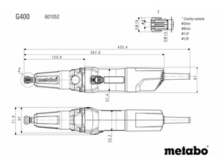 Пряма шліфувальна машина Metabo G 400